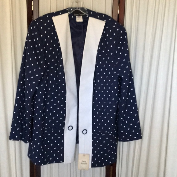 Vtg Joseph Feldman dot’s jacket blazer Sz 18W NEW! - Picture 1 of 7